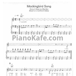 Ноты Katie Melua - Mockingbird song - предпросмотр