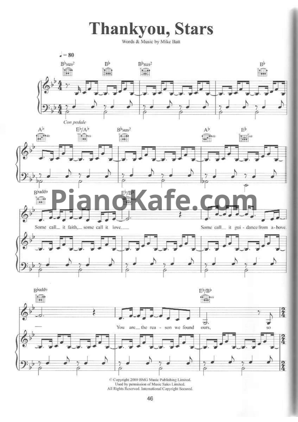 Ноты Katie Melua - Thankyou, stars - PianoKafe.com