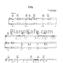 Ноты Sara Bareilles - City