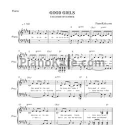 Ноты 5 Seconds of Summer - Good girls - предпросмотр