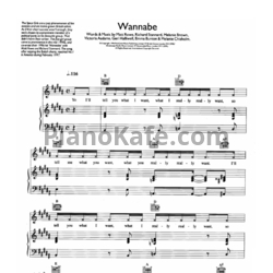 Ноты Spice Girls - Wannabe - предпросмотр