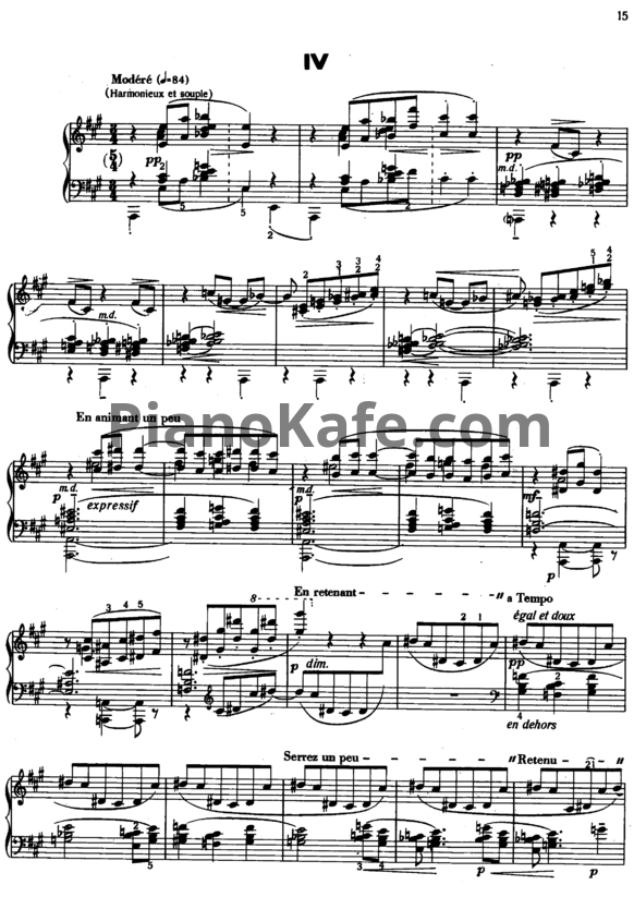 Ноты Claude Debussy - Звуки и ароматы реют в вечернем воздухе - PianoKafe.com