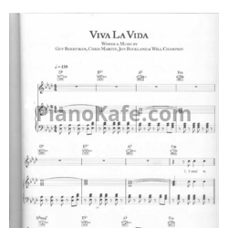 Ноты Coldplay - Viva la vida - предпросмотр