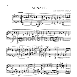 Ноты Карл Черни - Соната (Op. 7) - предпросмотр