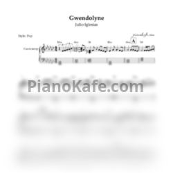 Ноты Julio Iglesias - Gwendolyne - предпросмотр