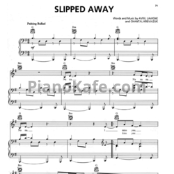 Ноты Avril Lavigne - Slipped away