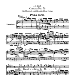 Ноты И. Бах - Кантата №76 "Die himmel erzahlen die ehre gottes" (BWV 76) - предпросмотр