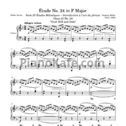 Ноты Стефан Хеллер - Этюд (Op. 45, №24) фа мажор - предпросмотр