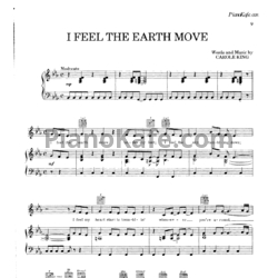 Ноты Carole King - I feel the earth move - предпросмотр