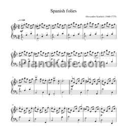 Ноты Alessandro Scarlatti - Spanish folies