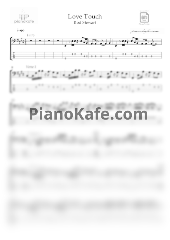 Ноты Rod Stewart - Love touch - PianoKafe.com