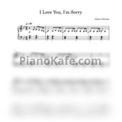 Ноты Gracie Abrams - I love you, I'm sorry - предпросмотр