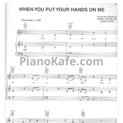 Ноты Christina Aguilera - When you put your hands on me - предпросмотр