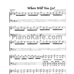 Ноты Evanescence - Where will you go - предпросмотр