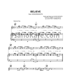 Ноты Shawn Mendes - Believe - предпросмотр