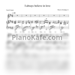 Ноты Placido Domingo - I always believed in love