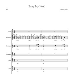 Ноты David Guetta ft. Sia - Bang my head - предпросмотр