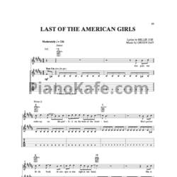 Ноты Green Day - Last of the american girls - предпросмотр