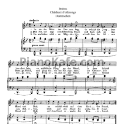 Ноты И. Брамс - 14 народных детских песен (WoO 31) - предпросмотр