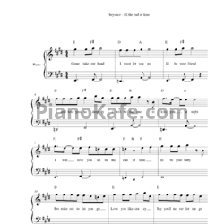 Ноты Beyonce feat. Justin Timberlake - Until the end of time - предпросмотр