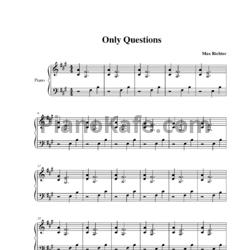 Ноты Max Richter - Only questions - предпросмотр