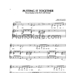 Ноты Barbra Streisand - Putting it together - предпросмотр