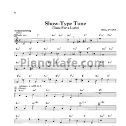 Ноты Bill Evans - Show-type tune (Tune for a lyric) - предпросмотр