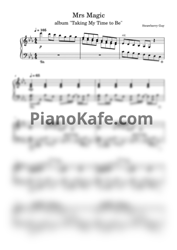 Ноты Strawberry Guy - Mrs Magic - PianoKafe.com