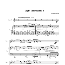 Ноты Дмитрий Явтухович - Light Intermezzo 4 - предпросмотр