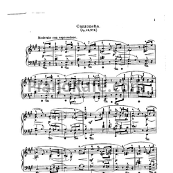Ноты А. Йенсен - Canzonetta (Op. 42, №2) - предпросмотр