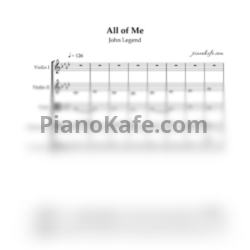 Ноты John Legend - All of me (Партитура и партии)