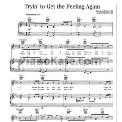 Ноты Barry Manilow - Tryin' to get the feeling again - предпросмотр