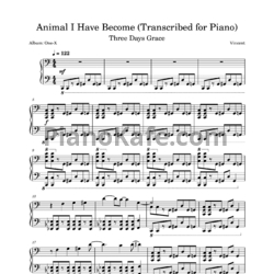 Ноты Three Days Grace - Animal I have become - предпросмотр