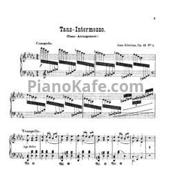 Ноты Ян Сибелиус - Танец-интермеццо (Op. 45, №2, клавир) - предпросмотр