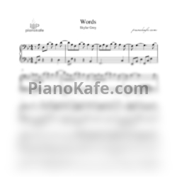 Ноты Skylar Grey - Words - предпросмотр