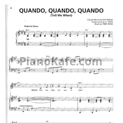 Ноты Michael Buble - Quando, quando, quando (Tell me when) - предпросмотр
