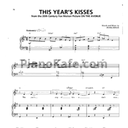Ноты Billie Holiday - This year's kisses - предпросмотр