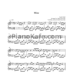 Ноты Taylor Swift - Mine - предпросмотр