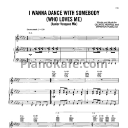 Ноты Whitney Houston - I wanna dance with somebody (Who loves me) (Junior Vasquez mix) - предпросмотр