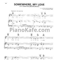 Ноты Maurice Jarre - Somewhere, my love - предпросмотр
