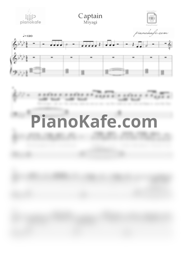 Ноты Miyagi - Captain - PianoKafe.com