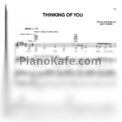Ноты Katy Perry - Thinking of you - предпросмотр