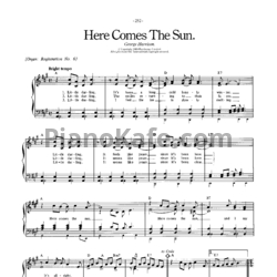 Ноты The Beatles - Here comes the sun - предпросмотр