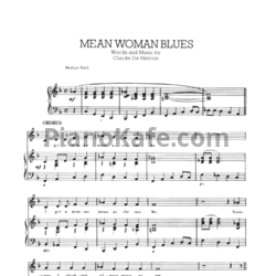 Ноты Elvis Presley - Mean woman blues - предпросмотр