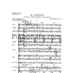 Ноты Антон Веберн - Вторая кантата (Op. 31). Партитура - предпросмотр