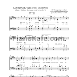 Ноты И. Бах - Liebster Gott, wann werd' ich sterben (BWV 8) - предпросмотр