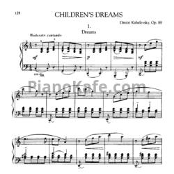 Ноты Дмитрий Кабалевский - Детские мечты - предпросмотр