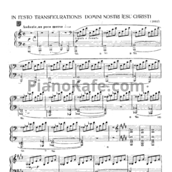 Ноты Ференц Лист - К празднику Преображения Господа нашего Иисуса Христа - предпросмотр