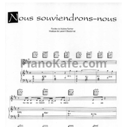 Ноты Mylene Farmer - Nous souviendrons-nous - предпросмотр