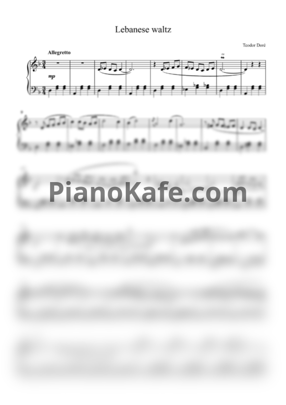 Ноты Teodor Doré - Lebanese waltz - PianoKafe.com